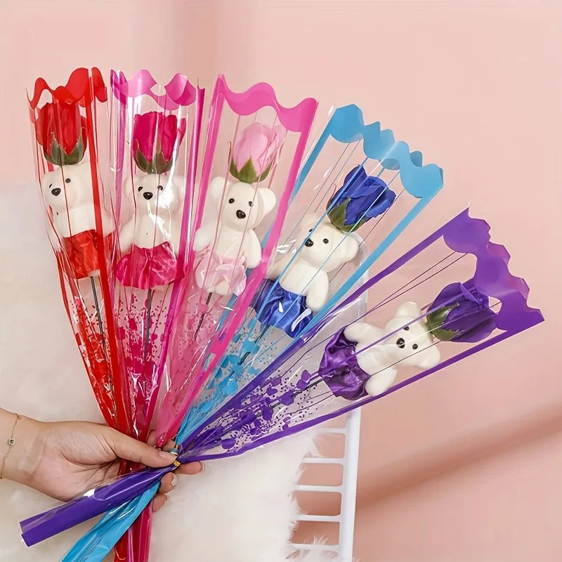 Rose Teddy Bear Bouquet Gift Set