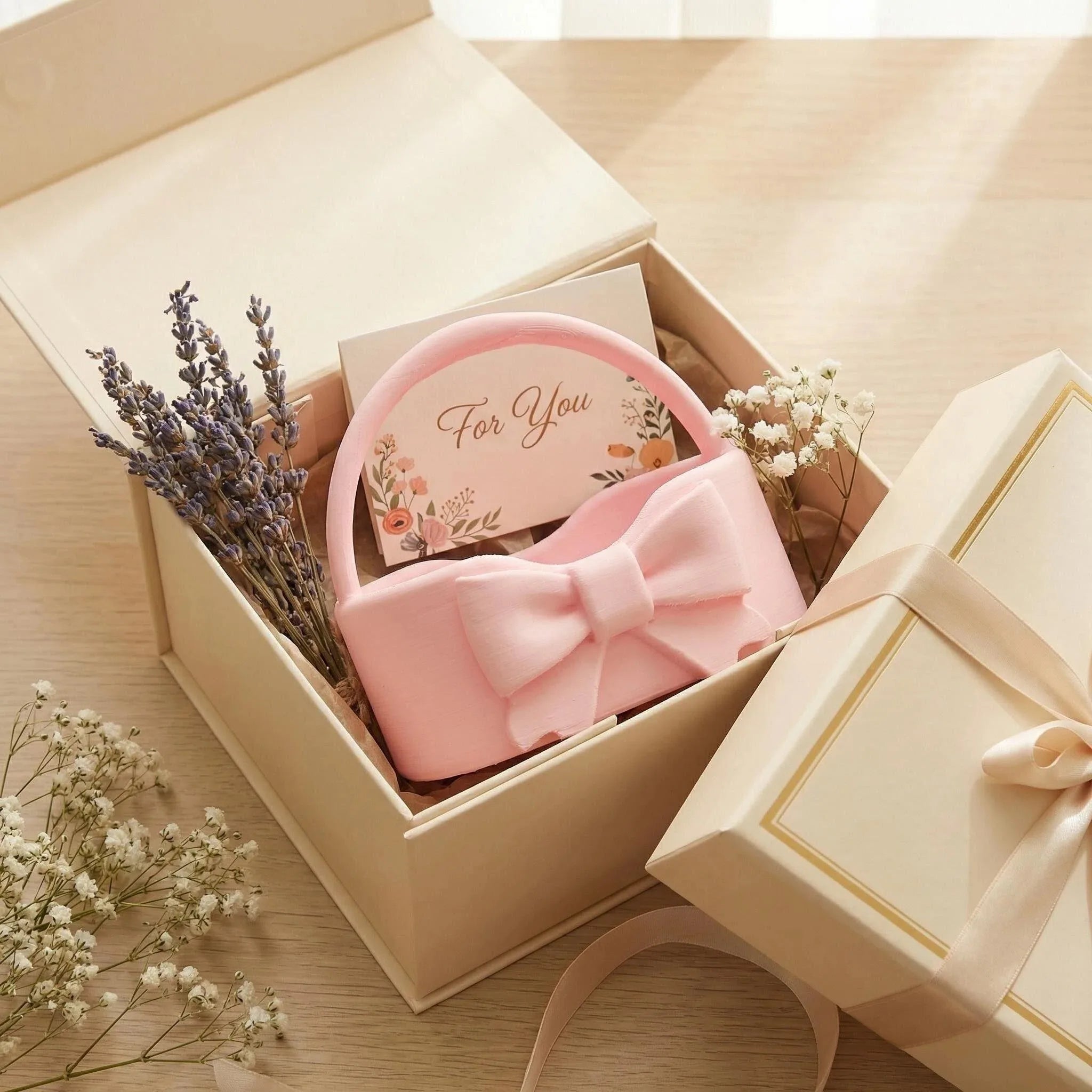 Cute Bow Storage Basket Organizer