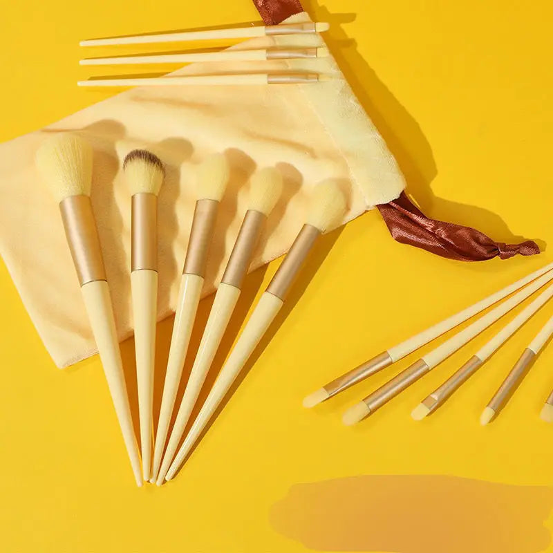 13-Piece Soft Makeup Brush Set with Beauty Bag