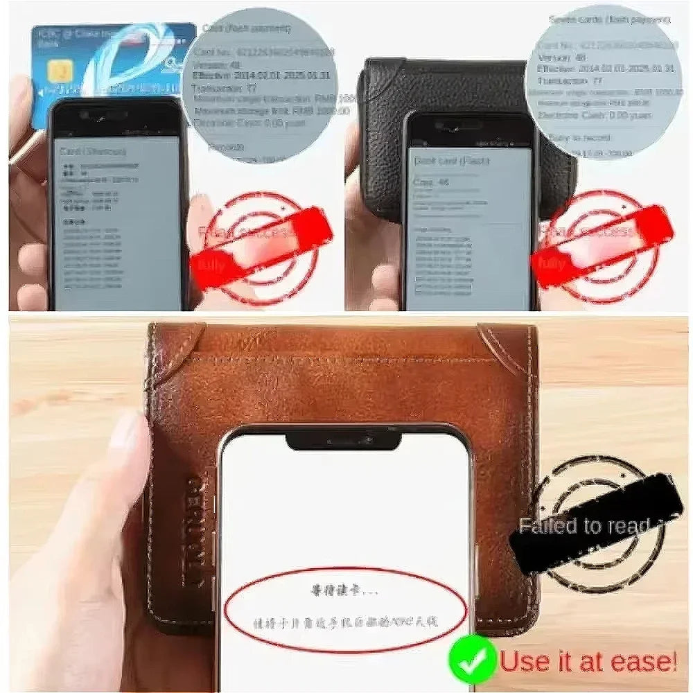Vintage Genuine Leather Trifold Wallet