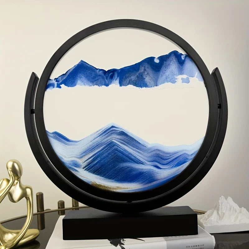 3D Quicksand Art Landscape Glass Decor