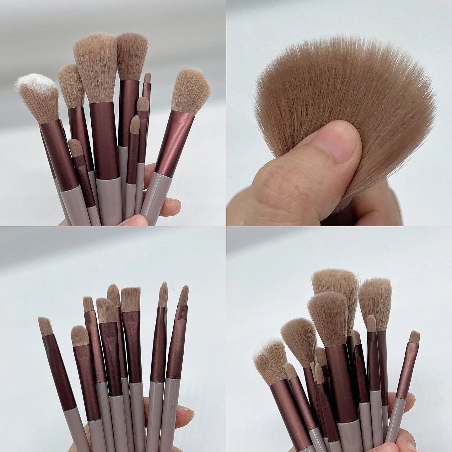 13-Piece Soft Makeup Brush Set with Beauty Bag