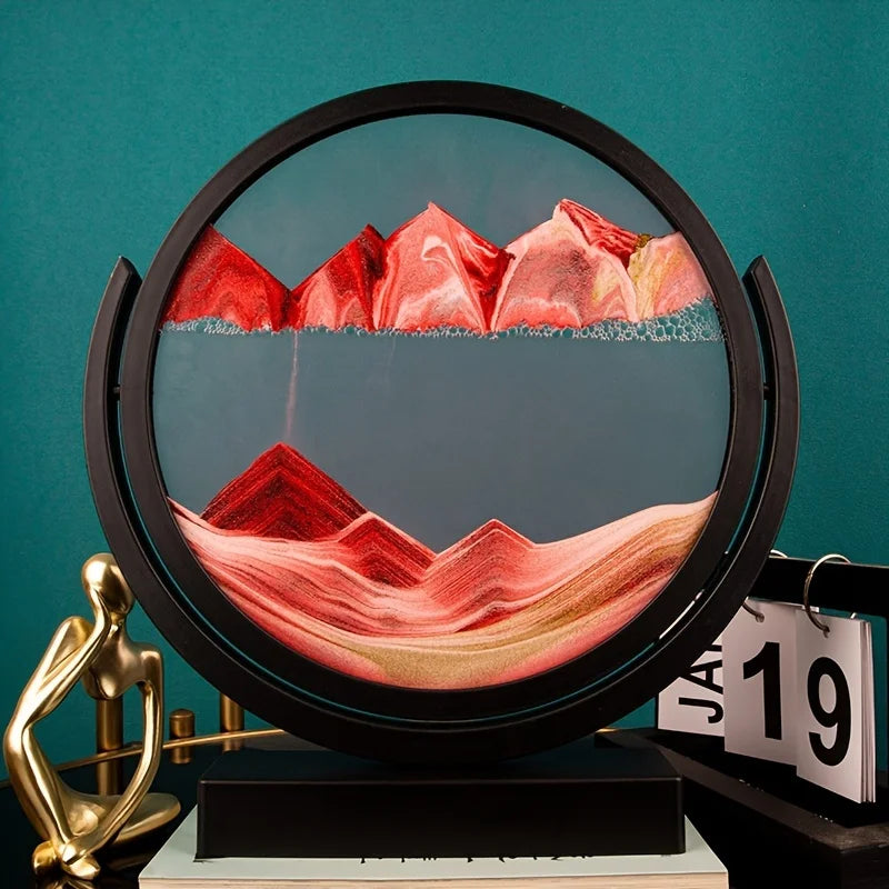 3D Quicksand Art Landscape Glass Decor