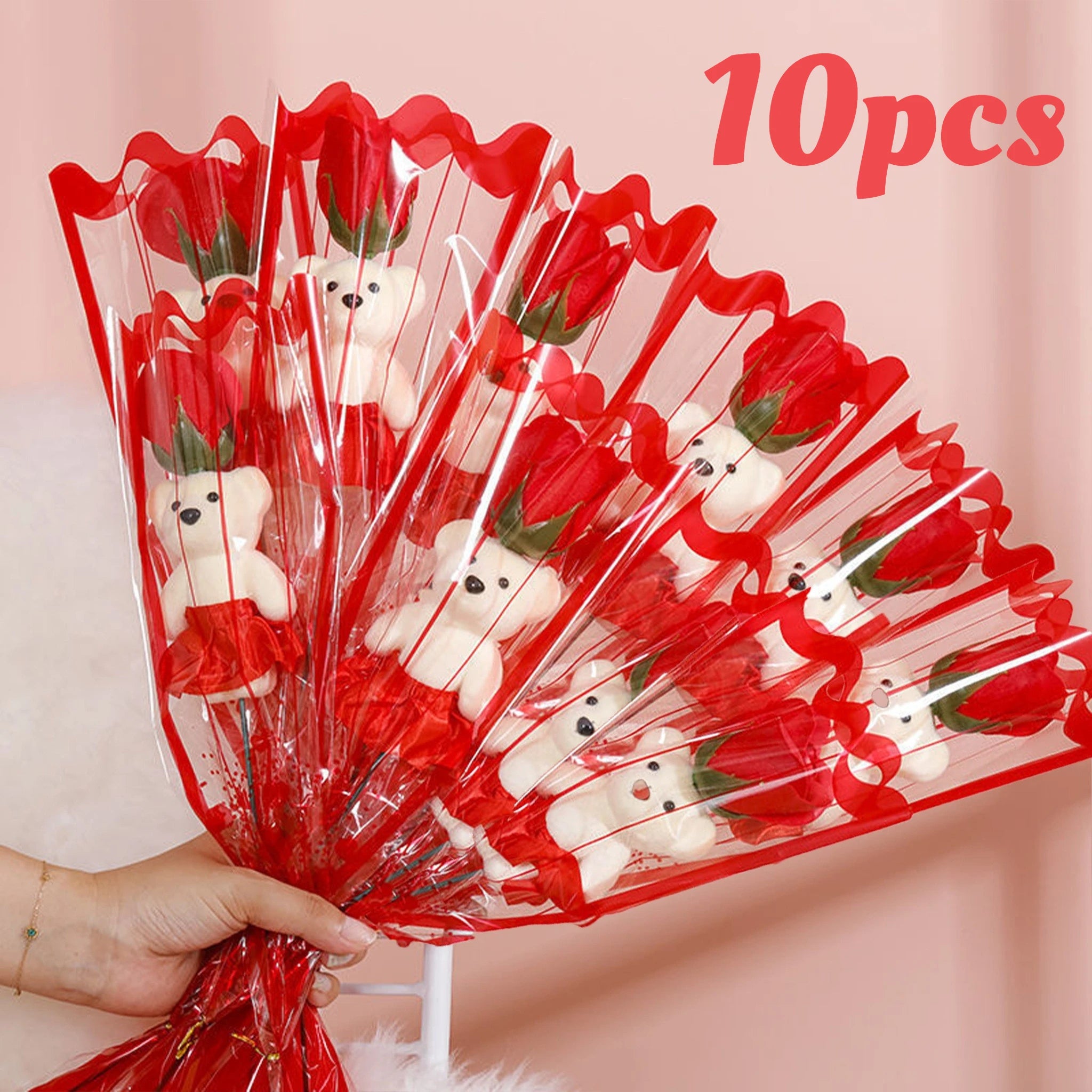 Rose Teddy Bear Bouquet Gift Set