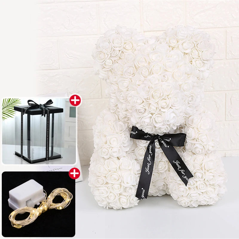 Light Up Rose Bear Gift Box