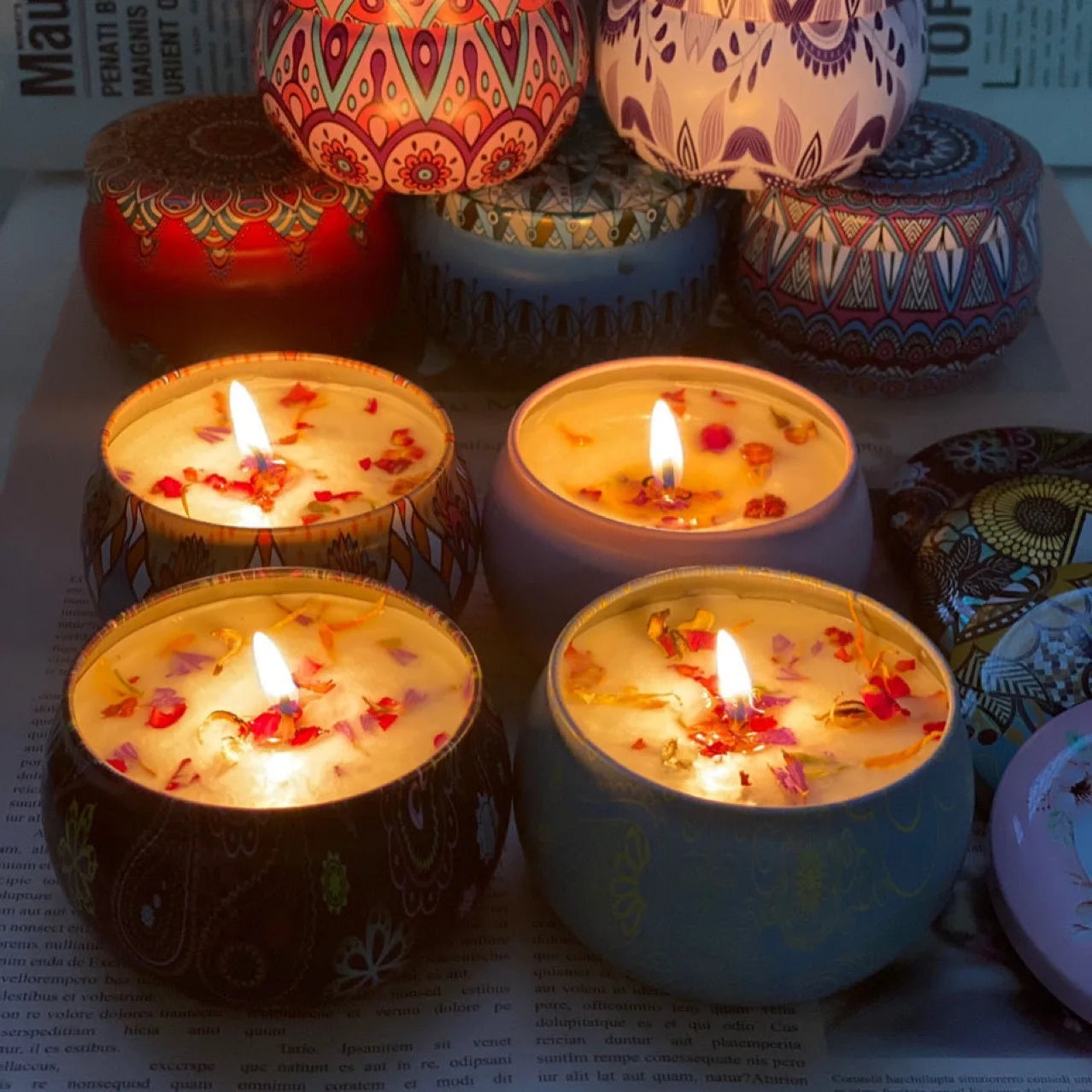 Nordic Soy Wax Aromatherapy Candle Tin