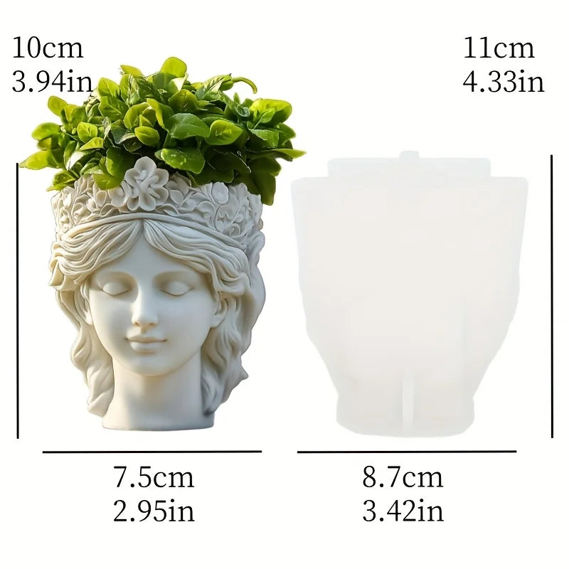 Cute Girl Candle & Succulent Mold