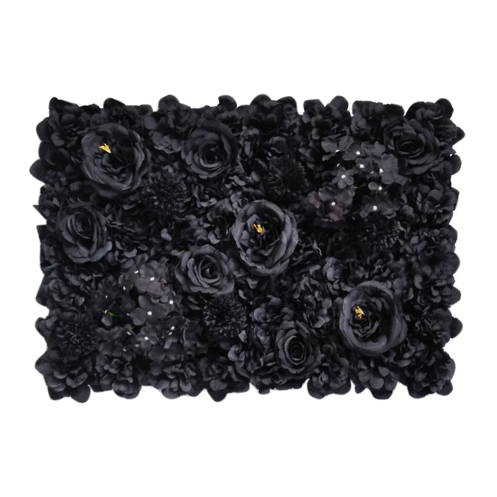 Romantic Silk Rose Flower Wall Panel