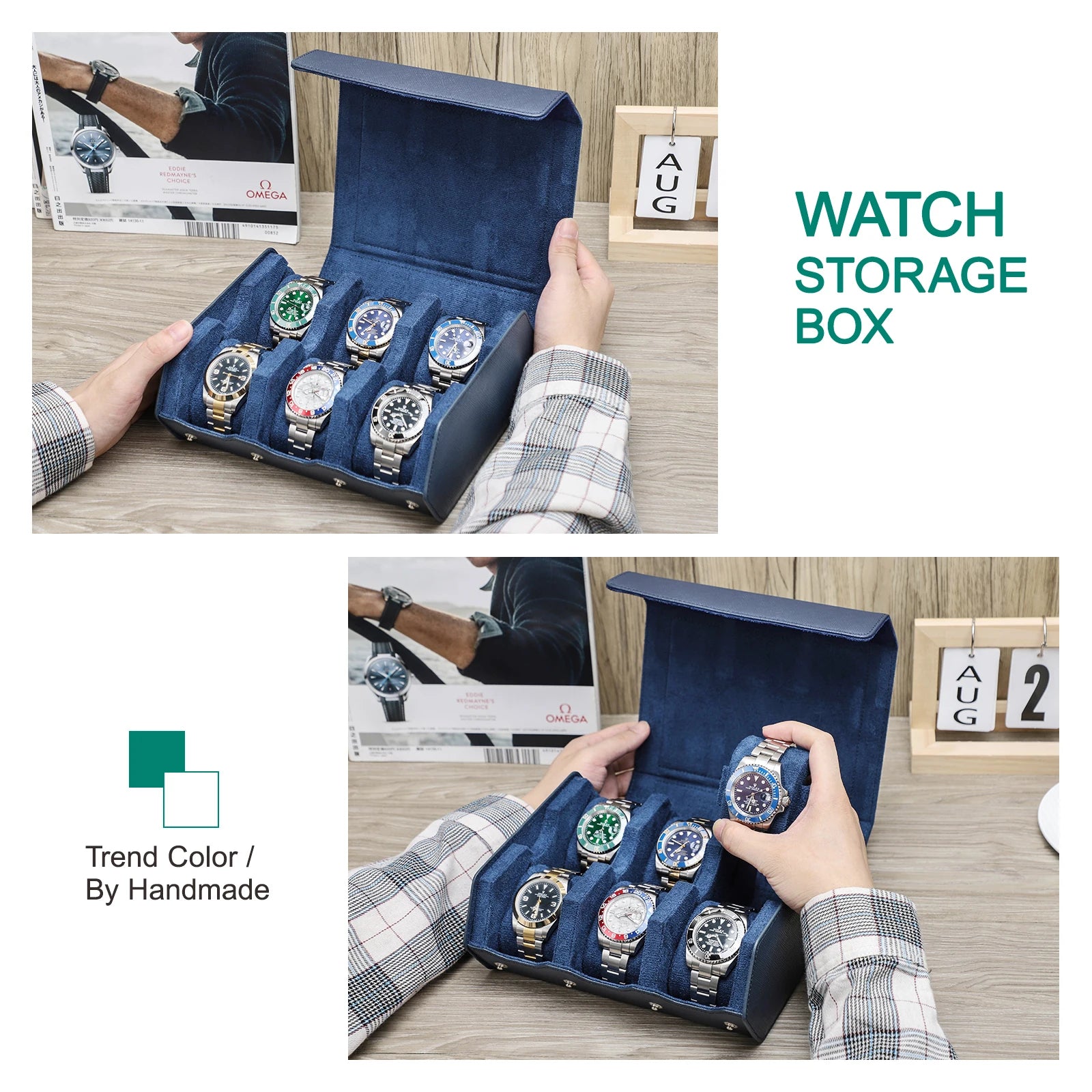 Luxury Leather Watch Travel Case