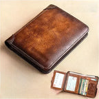 Vintage Genuine Leather Trifold Wallet