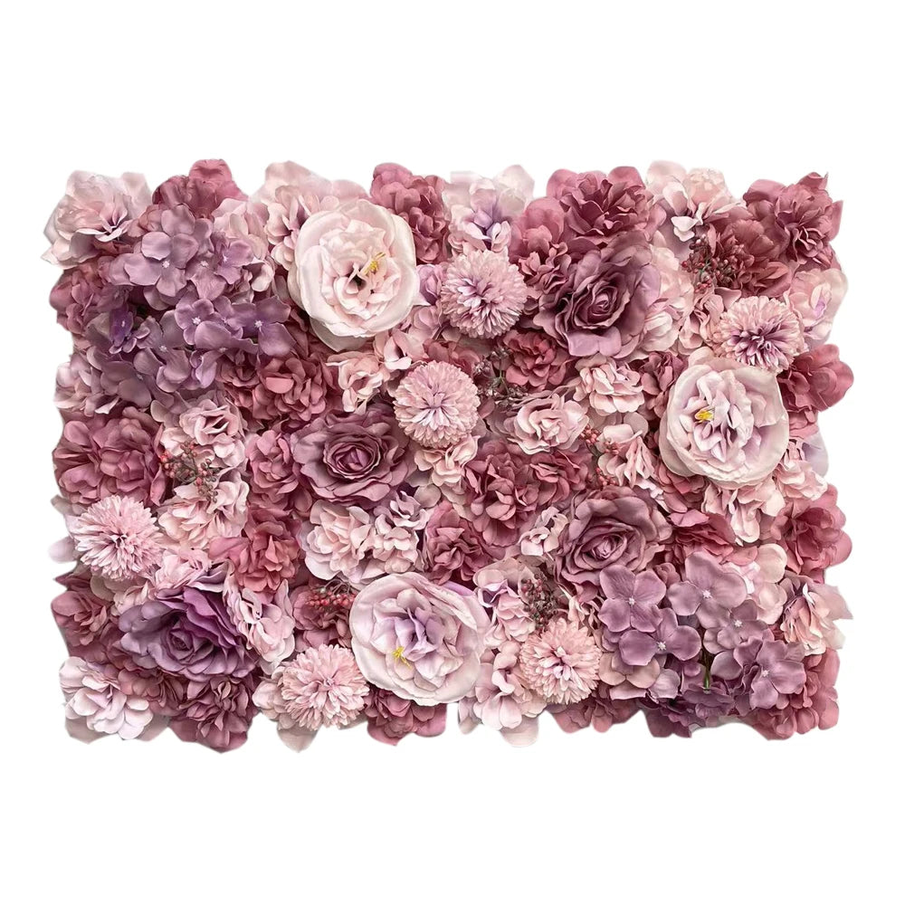 Romantic Silk Rose Flower Wall Panel