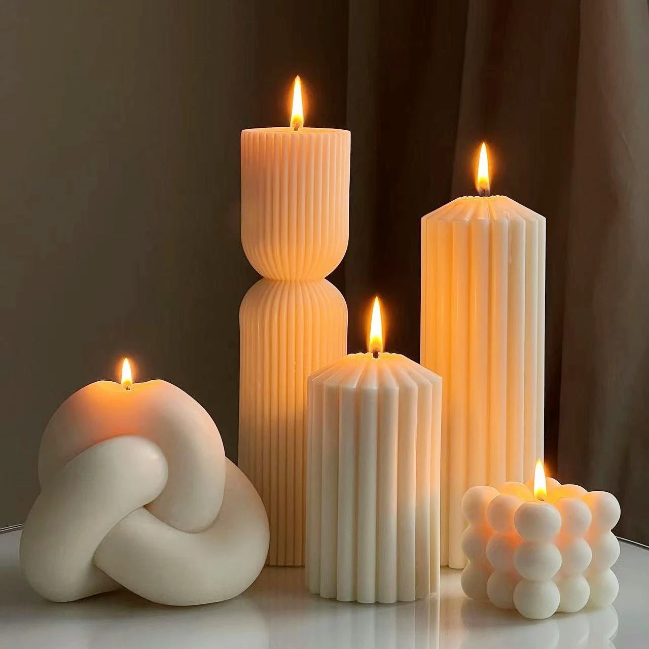 Geometric Silicone Candle Mold