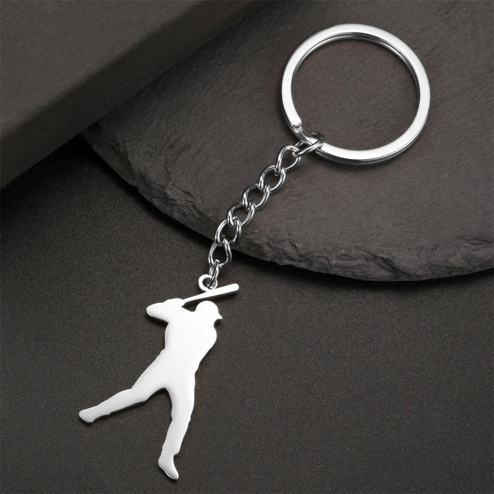 Martial Arts High Kick Stainless Steel Keychain