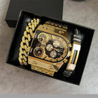 Luxury Men's Watch & Bracelet Gift Set