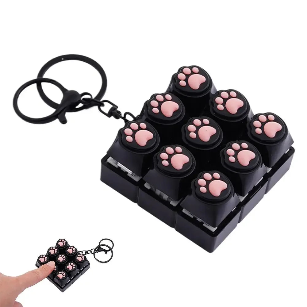 Cat Paw Keyboard Fidget Keychain