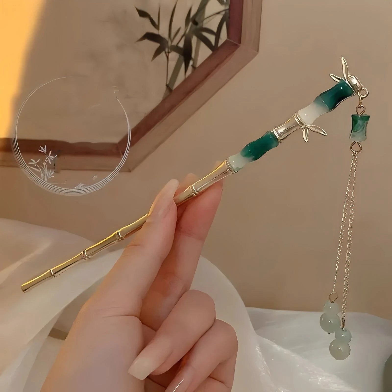 Elegant Floral Tassel Hair Stick Set