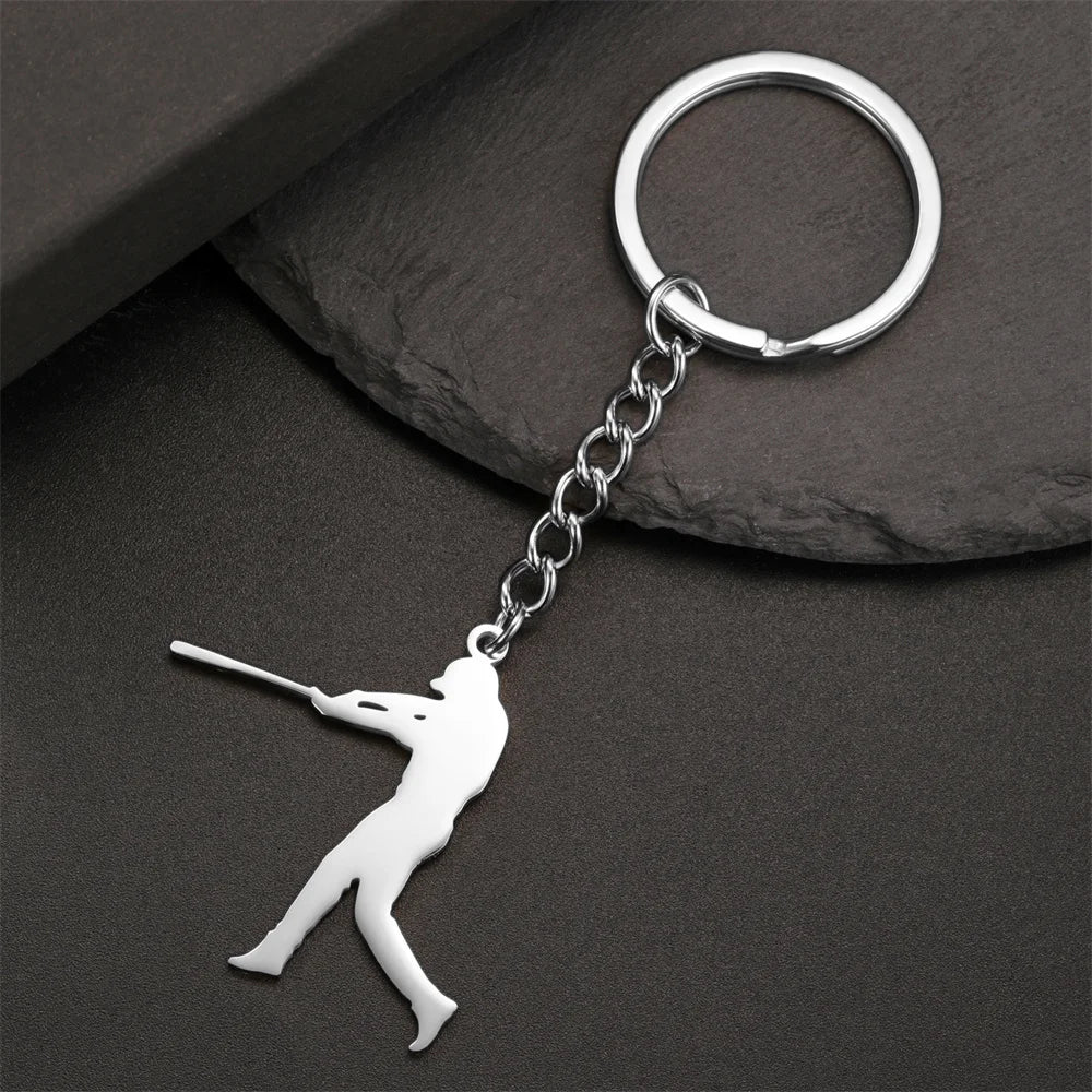 Martial Arts High Kick Stainless Steel Keychain