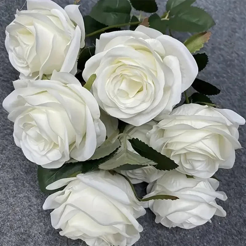 9 Heads Artificial Rose Bouquet