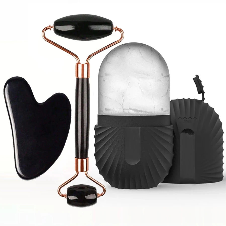 Ice Facial Roller & Gua Sha Skincare Set