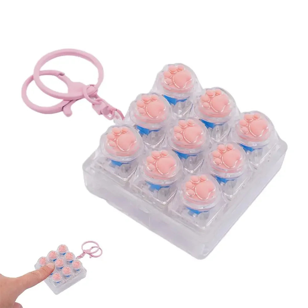 Cat Paw Keyboard Fidget Keychain