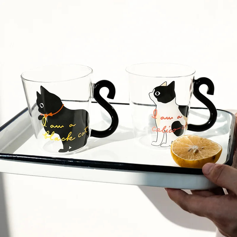 Cute Cat Glass Mug – 250ml