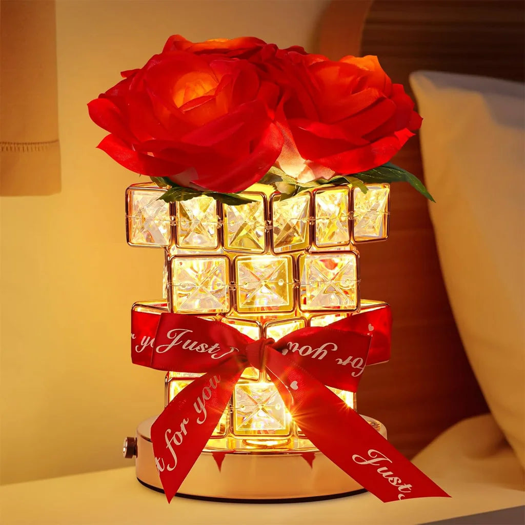 Rose Crystal Glow Lamp