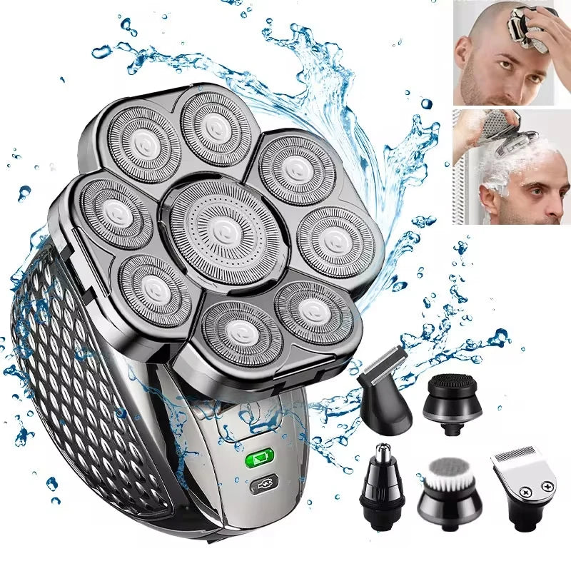 6-in-1 Electric Head Shaver & Grooming Kit