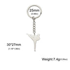 Martial Arts High Kick Stainless Steel Keychain