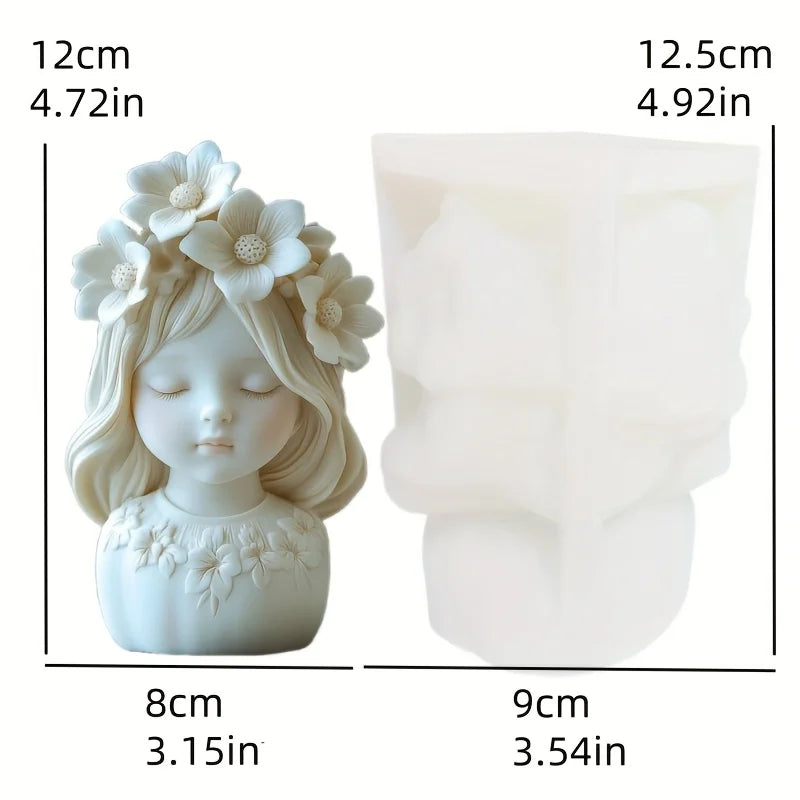 Cute Girl Candle & Succulent Mold