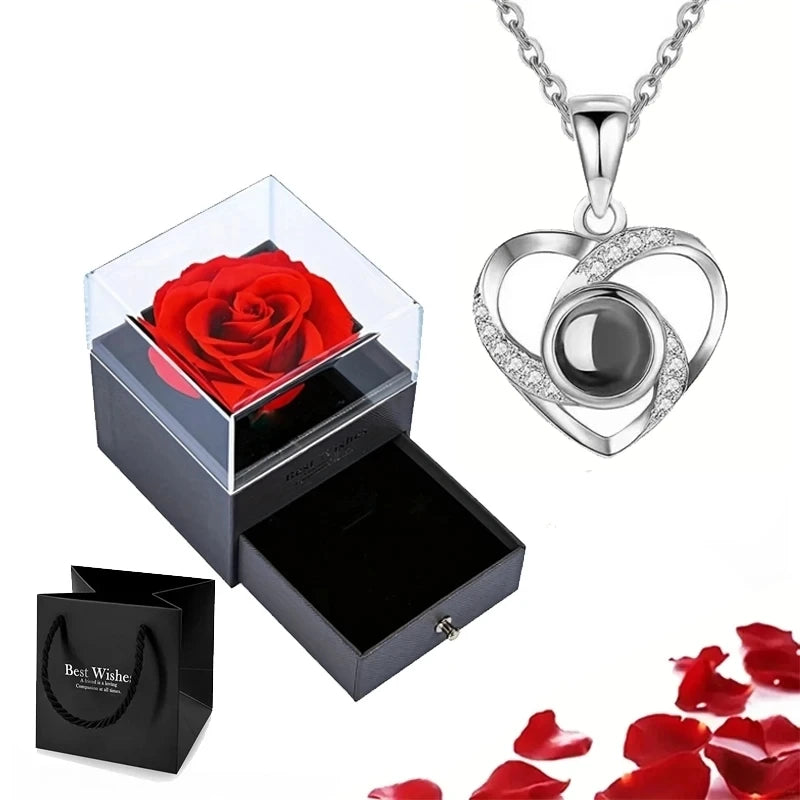 "I Love You" Projection Necklace Gift Set