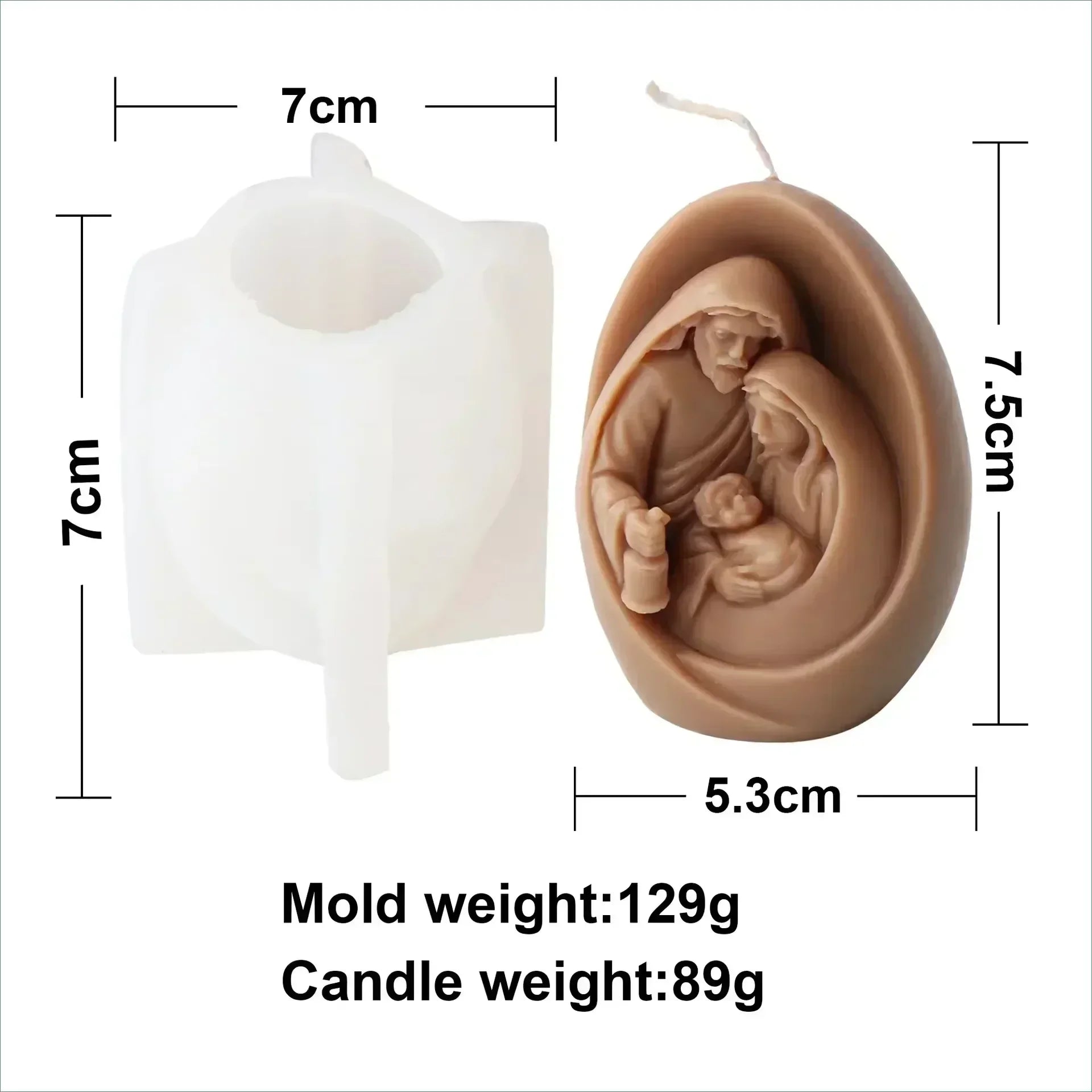 Elf Angel Candle Silicone Mold