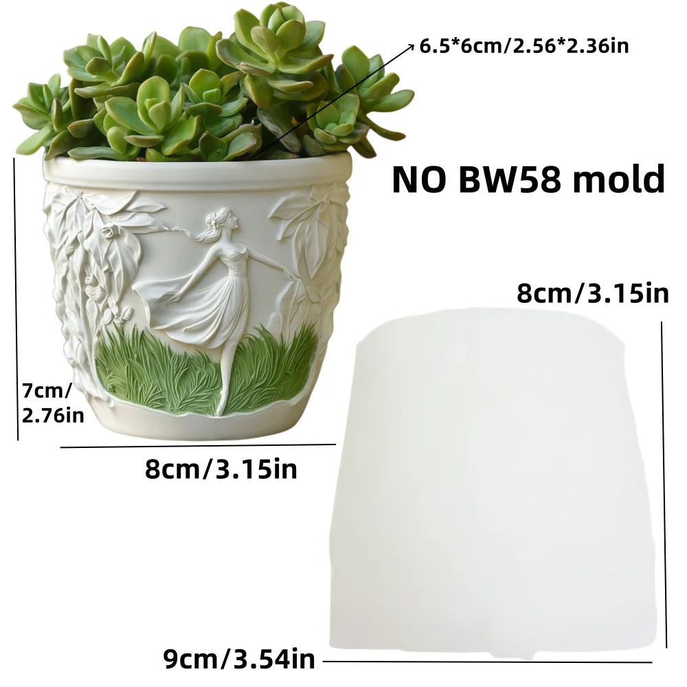 Cute Girl Candle & Succulent Mold