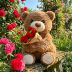 Romantic Rose Teddy Bear Plush Gift