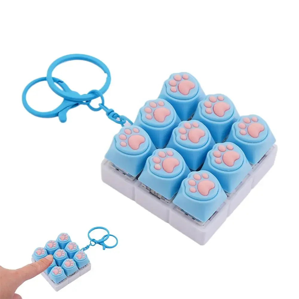 Cat Paw Keyboard Fidget Keychain