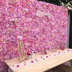 Romantic Silk Rose Flower Wall Panel