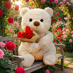 Romantic Rose Teddy Bear Plush Gift