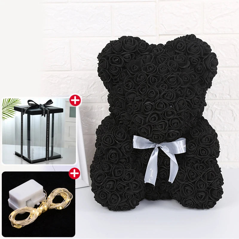 Light Up Rose Bear Gift Box