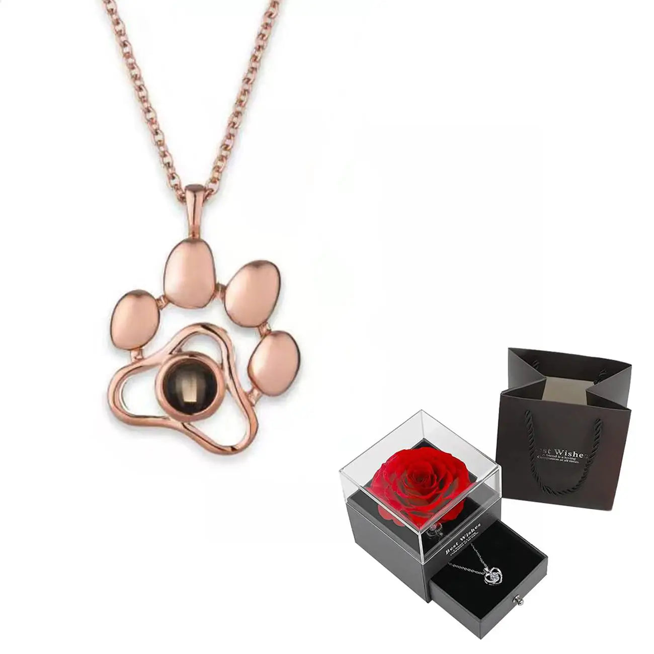 "I Love You" Projection Necklace Gift Set