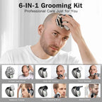 6-in-1 Electric Head Shaver & Grooming Kit
