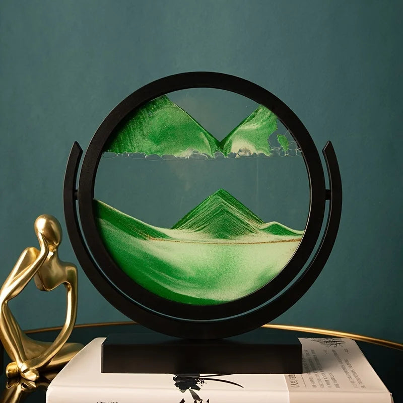 3D Quicksand Art Landscape Glass Decor