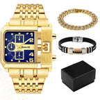 Luxury Men's Watch & Bracelet Gift Set