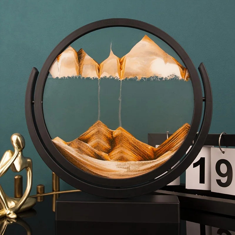 3D Quicksand Art Landscape Glass Decor