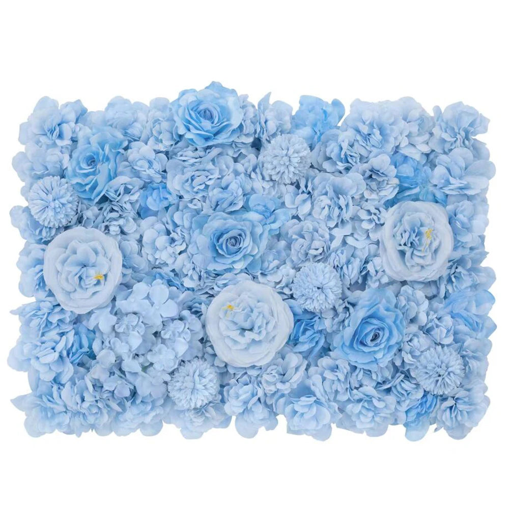 Romantic Silk Rose Flower Wall Panel