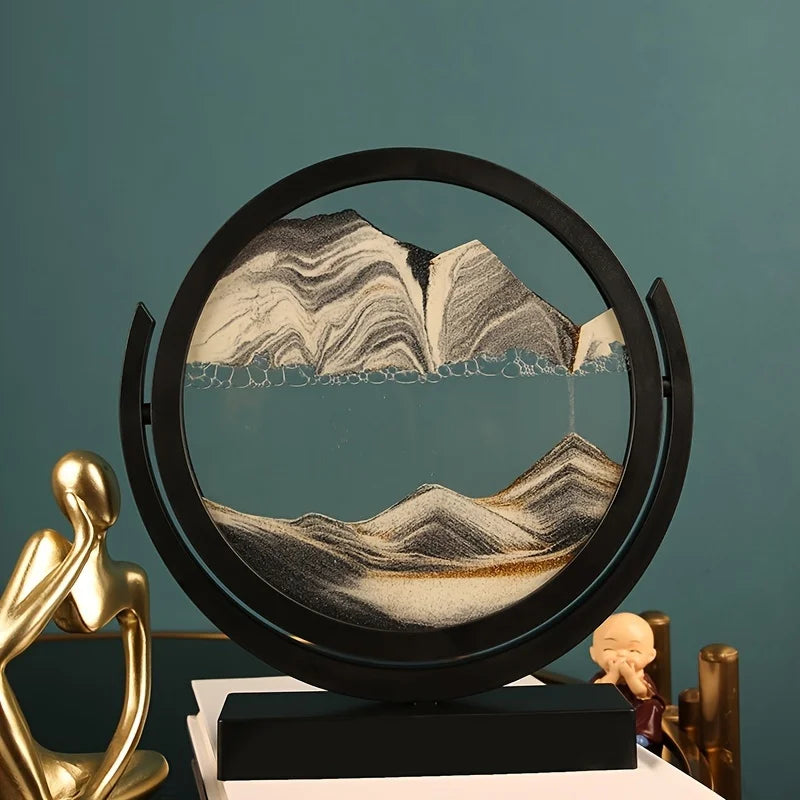 3D Quicksand Art Landscape Glass Decor