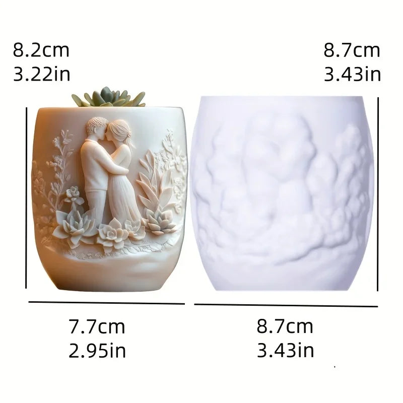 Cute Girl Candle & Succulent Mold
